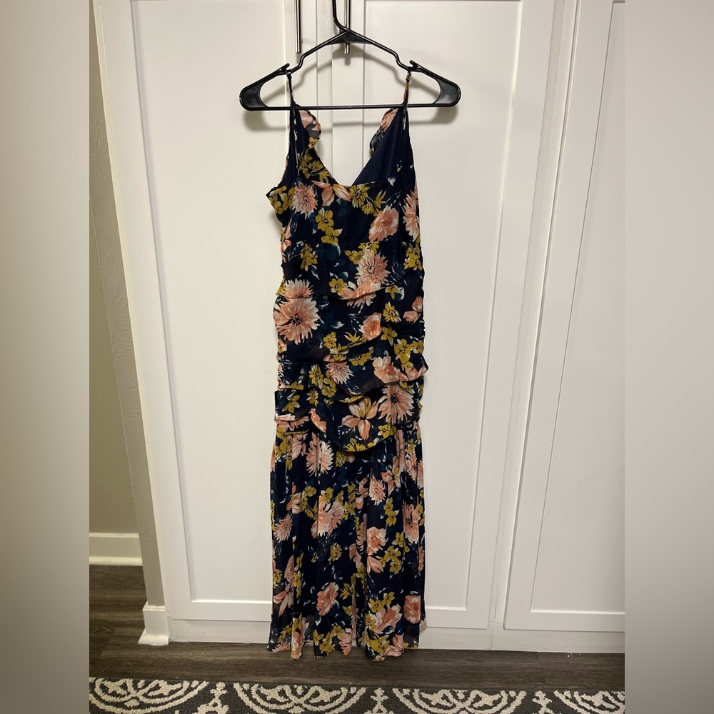 Lulus Ruched Floral Maxi Dress